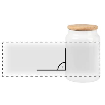 Mathematik Symbol - Rechter Winkel - Panorama Keksdose mit Holzdeckel - Weiß - Vorne