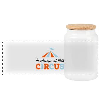 Chef - Boîte à biscuits avec couvercle en bois - blanc - Devant