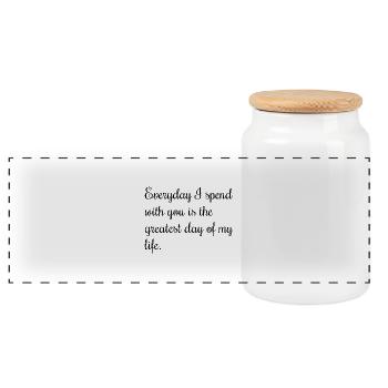 love quotes de - Panorama Keksdose mit Holzdeckel - Weiß - Vorne