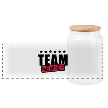 team_member_f2 - Panorama Keksdose mit Holzdeckel - Weiß - Vorne