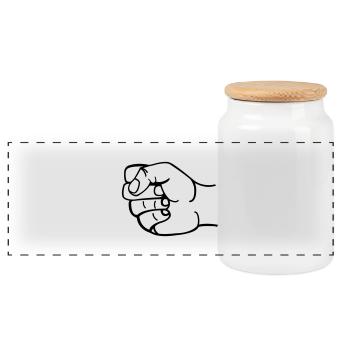 faust1 - Boîte à biscuits avec couvercle en bois - blanc - Devant