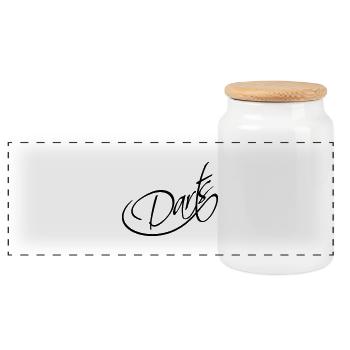 Darts Logo Design - Boîte à biscuits avec couvercle en bois - blanc - Devant