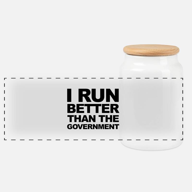 Run - Panorama Keksdose mit Holzdeckel - Weiß