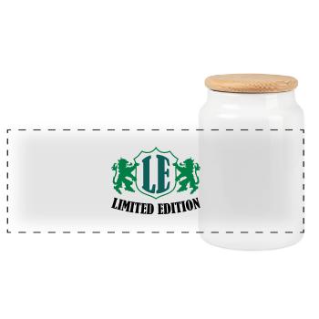 limited_edition_02 - Panoramic Cookie Jar with Wooden Lid - white - Front
