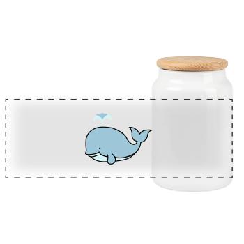 suesser_wal_02 - Boîte à biscuits avec couvercle en bois - blanc - Devant