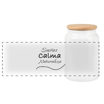 dreams, calm, nature. - Panoramic Cookie Jar with Wooden Lid - white - Front