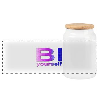 BI yourself - Panorama Keksdose mit Holzdeckel - Weiß - Vorne