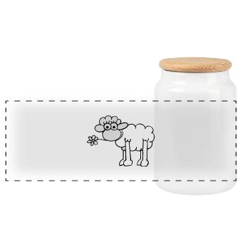 Sommerfeeling - Boîte à biscuits avec couvercle en bois - blanc - Devant