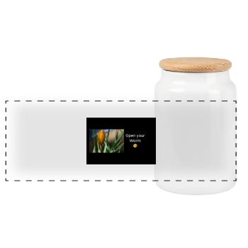 Streetwear Open Your Warm 😘 - Boîte à biscuits avec couvercle en bois - blanc - Devant