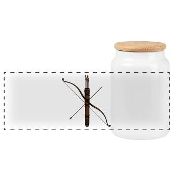 archery arrow bow crossbow target sports6 - Panoramic Cookie Jar with Wooden Lid - white - Front