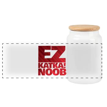 ez katka - Panorama Keksdose mit Holzdeckel - Weiß - Vorne