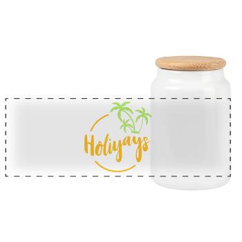 Vacation. Travel. Reise. Ferien. Trip. Geschenk - Panoramic Cookie Jar with Wooden Lid - white - Front