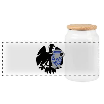 Adler & Bembel - Panorama Keksdose mit Holzdeckel - Weiß - Vorne