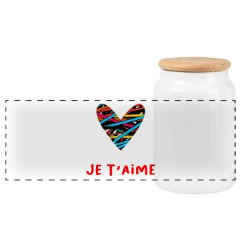 NOËL. JOYEUX NOËL. MERRY CHRISTMAS. NOUVEL AN - Boîte à biscuits avec couvercle en bois - blanc - Devant