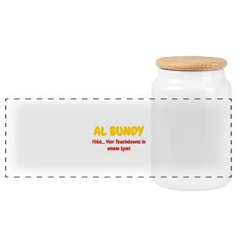 Al Bundy - Panorama Keksdose mit Holzdeckel - Weiß - Vorne