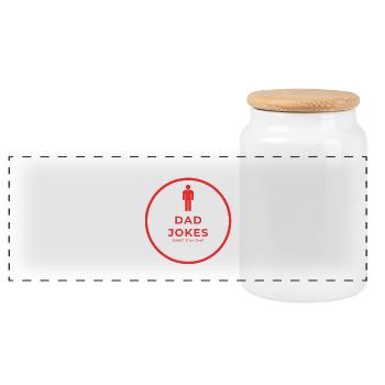 Papa plaisante depuis le premier jour - Boîte à biscuits avec couvercle en bois - blanc - Devant