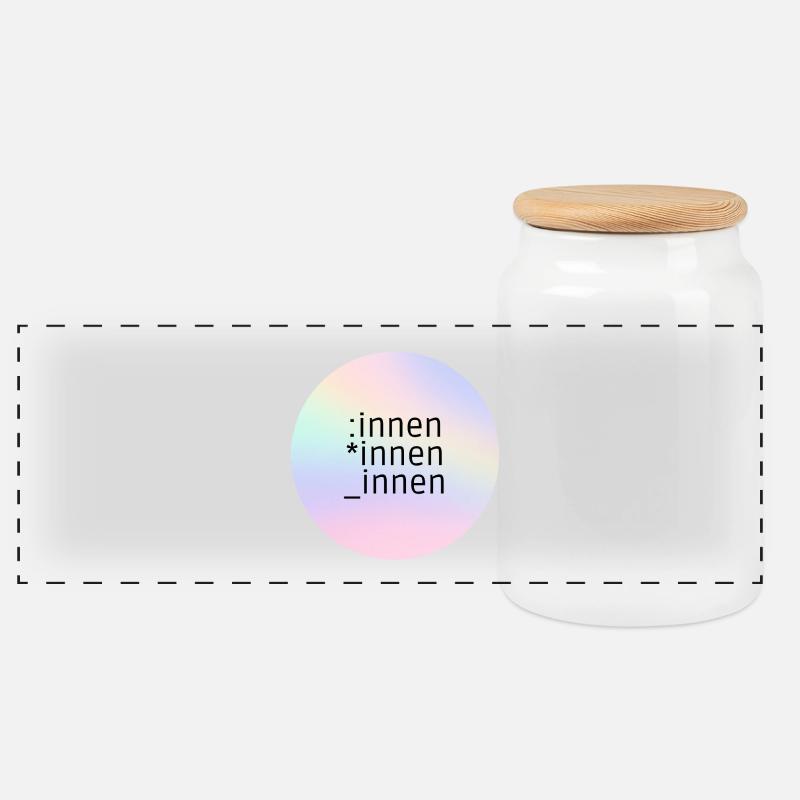 *innen_innen:innen - Panorama Keksdose mit Holzdeckel - Weiß