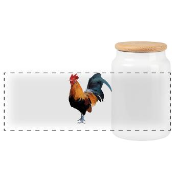 Hahn - Boîte à biscuits avec couvercle en bois - blanc - Devant