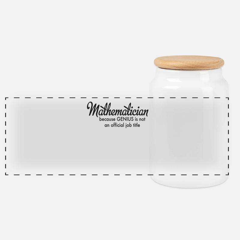 Mathematik - Panorama Keksdose mit Holzdeckel - Weiß