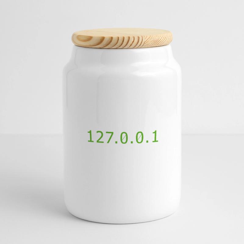 theres no place like home Code programming Admin Panoramic Cookie Jar with Wooden Lid