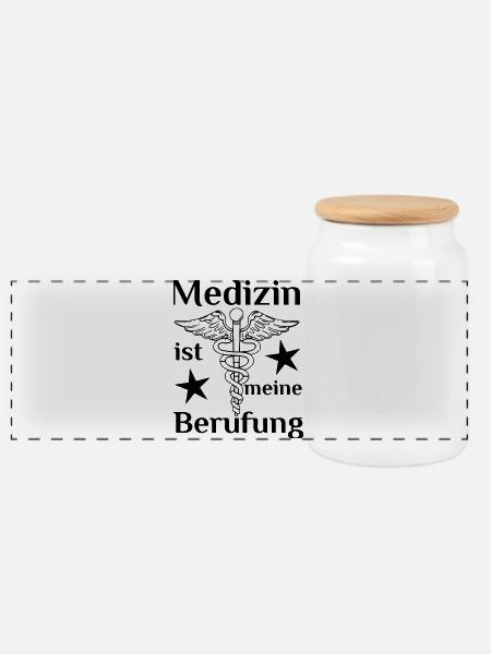 Medizin Beruf Arzt MTA Spruch Geschenk - Panorama Keksdose mit Holzdeckel - Weiß