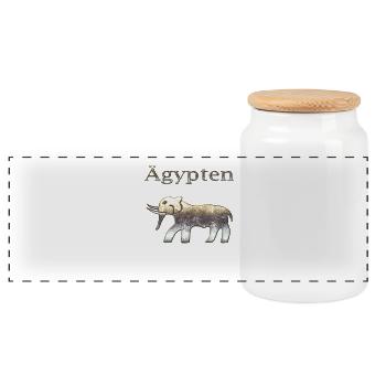 Egypte 64 - Boîte à biscuits avec couvercle en bois - blanc - Devant