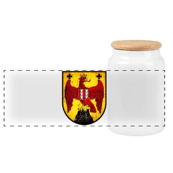 Burgenland - Boîte à biscuits avec couvercle en bois - blanc - Devant