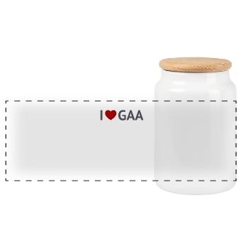 Erstaunliche GAA-Themengeschenke für GAA-Liebhaber - Panorama Keksdose mit Holzdeckel - Weiß - Vorne