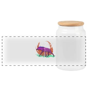 Hyena Wildlife Africa Safari Scavenger Gift - Boîte à biscuits avec couvercle en bois - blanc - Devant