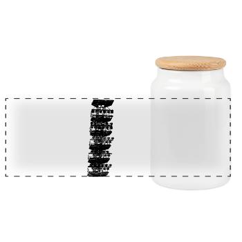 Rostock Floodlights - Panoramic Cookie Jar with Wooden Lid - white - Front