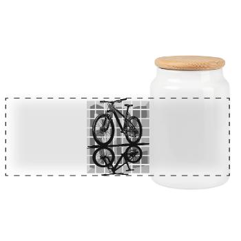 Minimalismus und Kontrolle – Hardtail MTB - Panorama Keksdose mit Holzdeckel - Weiß - Vorne