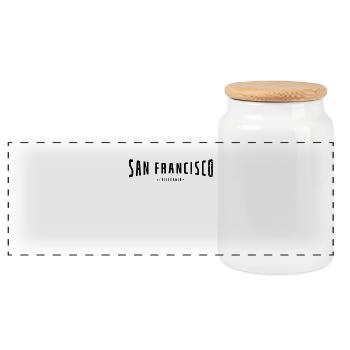 San Francisco Usa California - Panorama Keksdose mit Holzdeckel - Weiß - Vorne