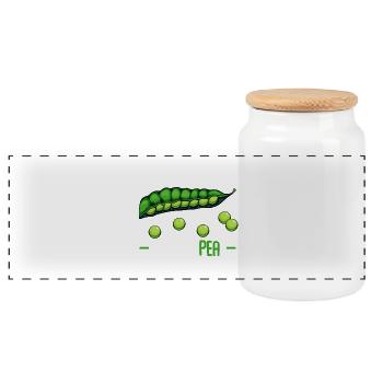 They call me Sweet Pea - Panoramic Cookie Jar with Wooden Lid - white - Front