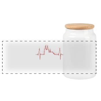 Confettis de battements de cœur de Cologne au cœur du carnaval de Cologne - Boîte à biscuits avec couvercle en bois - blanc - Devant