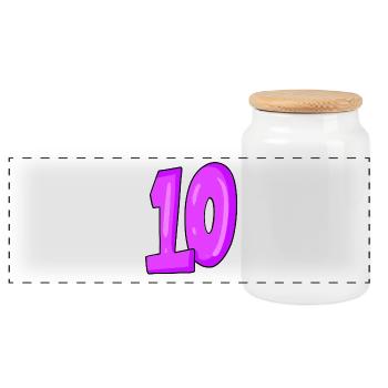 10 - Boîte à biscuits avec couvercle en bois - blanc - Devant