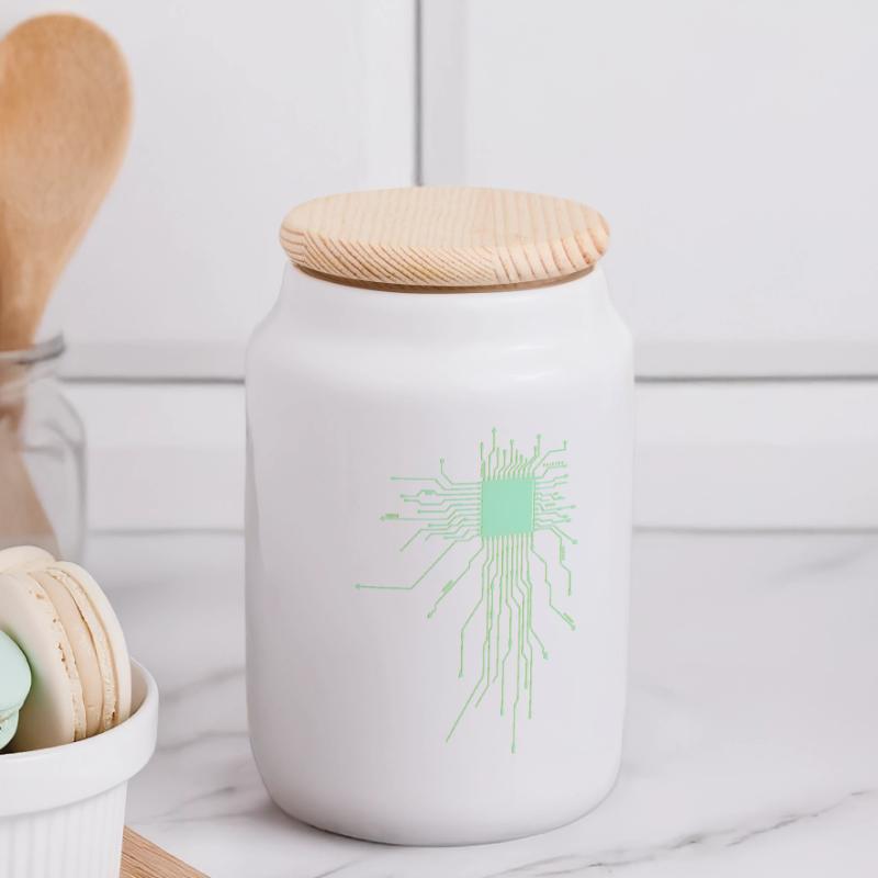 conseil d’administration core cpu ordinateur nerd pc humour geek code Boîte à biscuits avec couvercle en bois