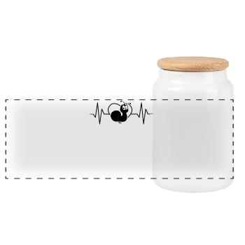 Escargot - Boîte à biscuits avec couvercle en bois - blanc - Devant