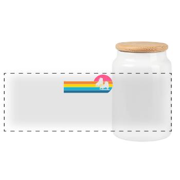 Skate - Panoramic Cookie Jar with Wooden Lid - white - Front