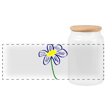 Muttertags Geschenk Mutter Muttertag Geschenkidee  - Panorama Keksdose mit Holzdeckel - Weiß - Vorne