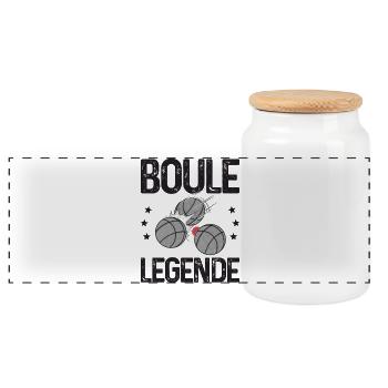 Boule Legend Outfit for Bouler to Boulen Boule - Panoramic Cookie Jar with Wooden Lid - white - Front