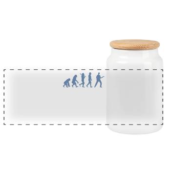 Evolution Guitare Bassiste - Boîte à biscuits avec couvercle en bois - blanc - Devant