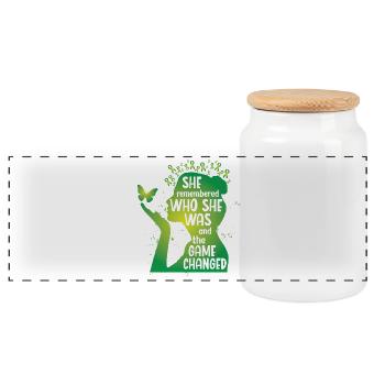 Elle se souvenait de qui elle était - Boîte à biscuits avec couvercle en bois - blanc - Devant