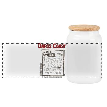 Darss Coast - Dein Statement für den Darß - Panorama Keksdose mit Holzdeckel - Weiß - Vorne