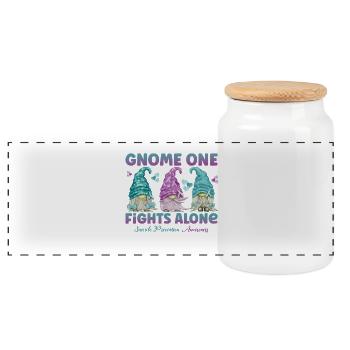 Gnome One lutte contre la prévention du suicide - Boîte à biscuits avec couvercle en bois - blanc - Devant