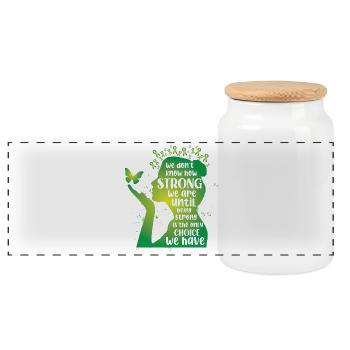 Santé mentale dont nous ne savons pas à quel point la force - Boîte à biscuits avec couvercle en bois - blanc - Devant