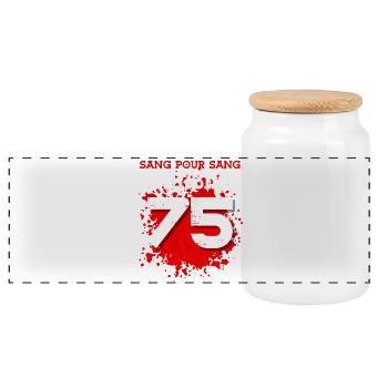 Sang Pour Sang Parisien - 75 - Boîte à biscuits avec couvercle en bois - blanc - Devant