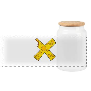 Croix du fromage - Boîte à biscuits avec couvercle en bois - blanc - Devant