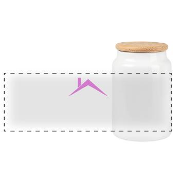 Couvreur de toit de maison - Boîte à biscuits avec couvercle en bois - blanc - Devant