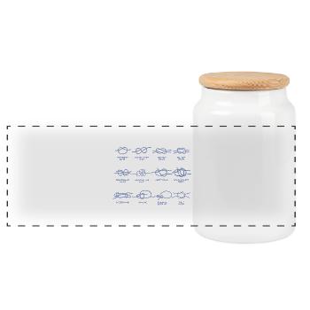 Boote Segeln Knoten Knotenkunde Geschenke - Panorama Keksdose mit Holzdeckel - Weiß - Vorne