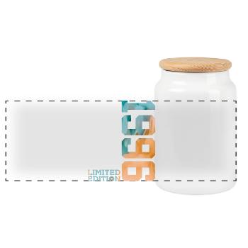 30E ÉDITION LIMITÉE ANNIVERSAIRE 1996 - Boîte à biscuits avec couvercle en bois - blanc - Devant